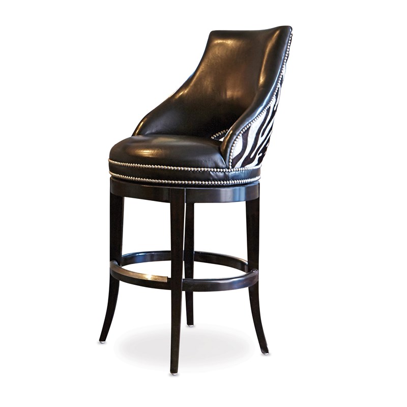 Zebrano Swivel Counter Stool