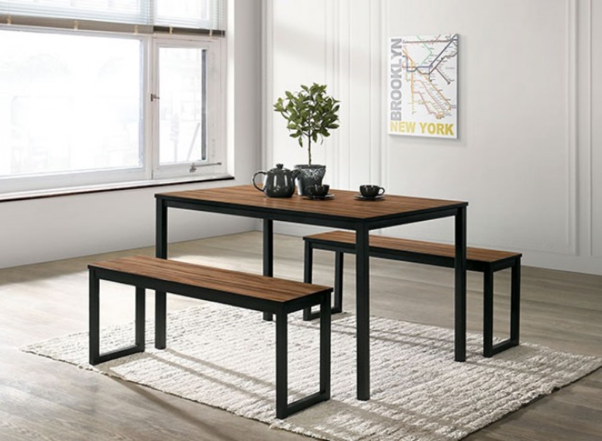 Tripoli Industrial 3 Piece Dining Set