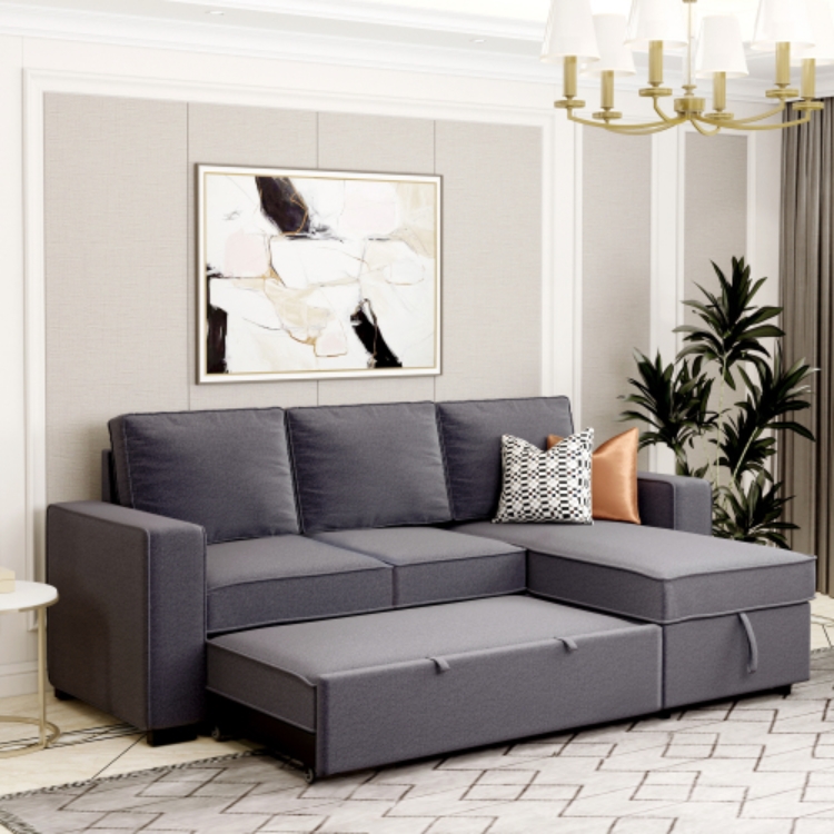 Irvine Reversible Pull out Sleeper Sectional Storage Sofa Bed