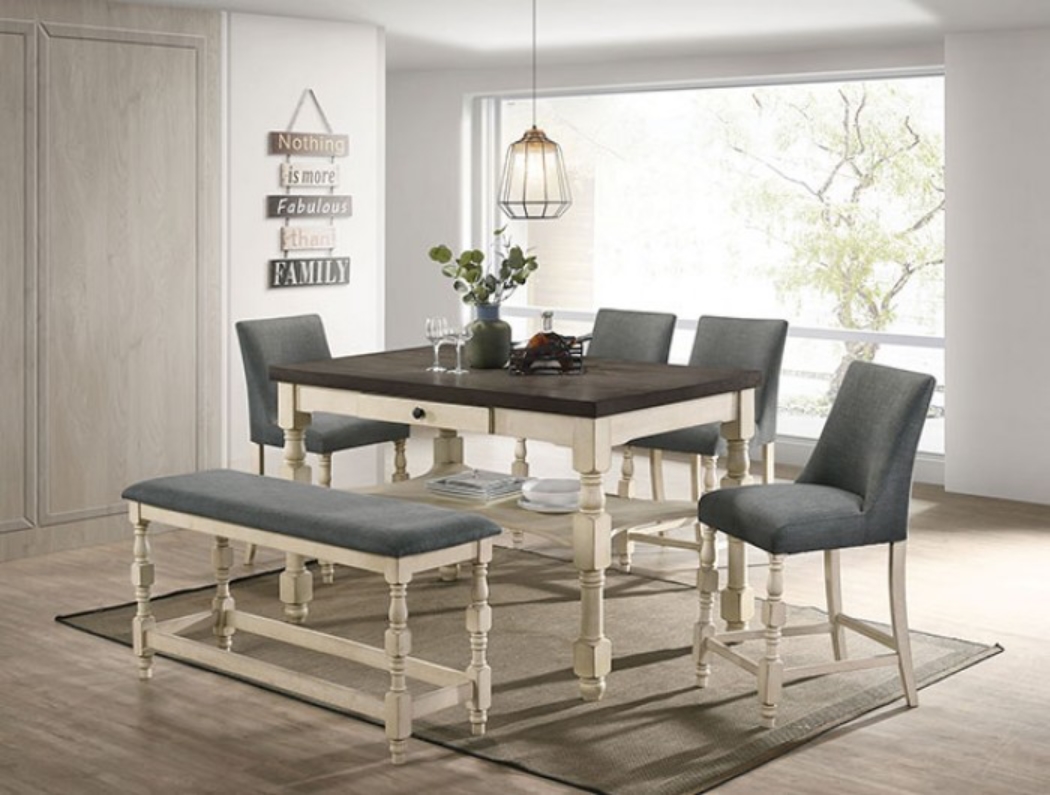 Plymouth Two-Tone Finish Counter Height Table