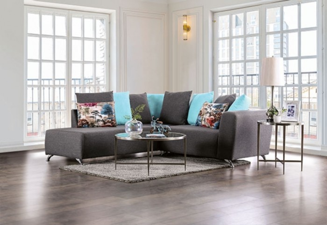 Krefeld Wide Flared Armrest Sectional Sofa 