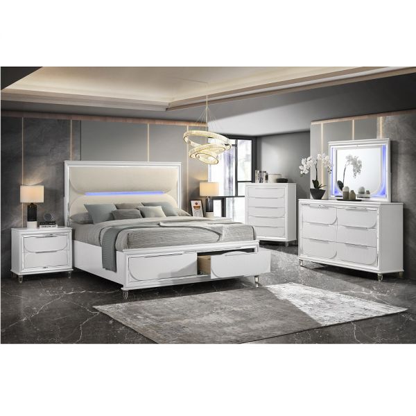 Tarian Platform Bed with Led and Storage