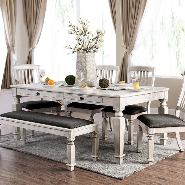 Georgia Transitional Storage Dining Table