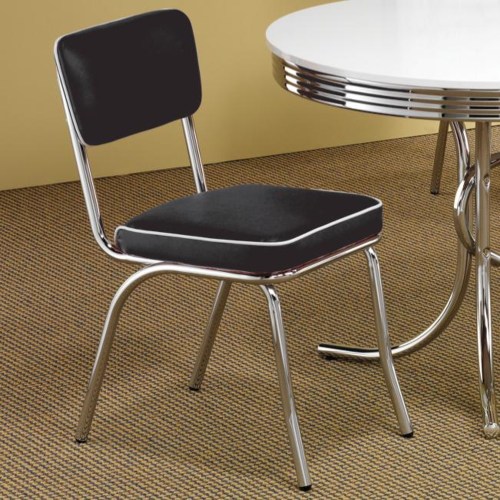Retro Open Back Side Chairs Set of 2