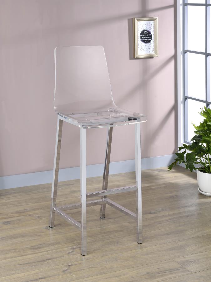 Juelia Clear Acrylic Bar Chair Set of 2