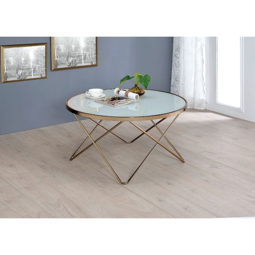 Valora Frosted Glass Top Coffee Table
