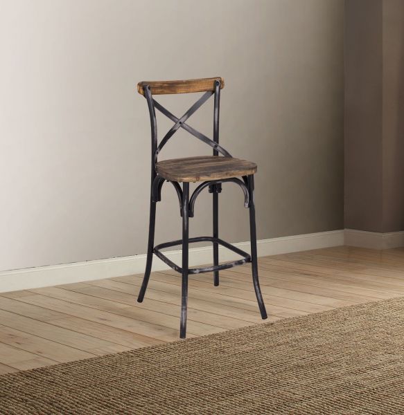 Zaire Vintage Style Parisian Bistros Inspired Bar Chair