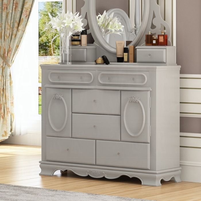 Flora Dresser with Floral Motif Decals