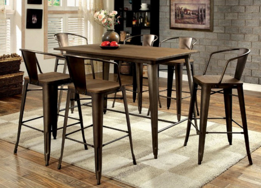 Cooper Industrial Inspired Counter Height Table