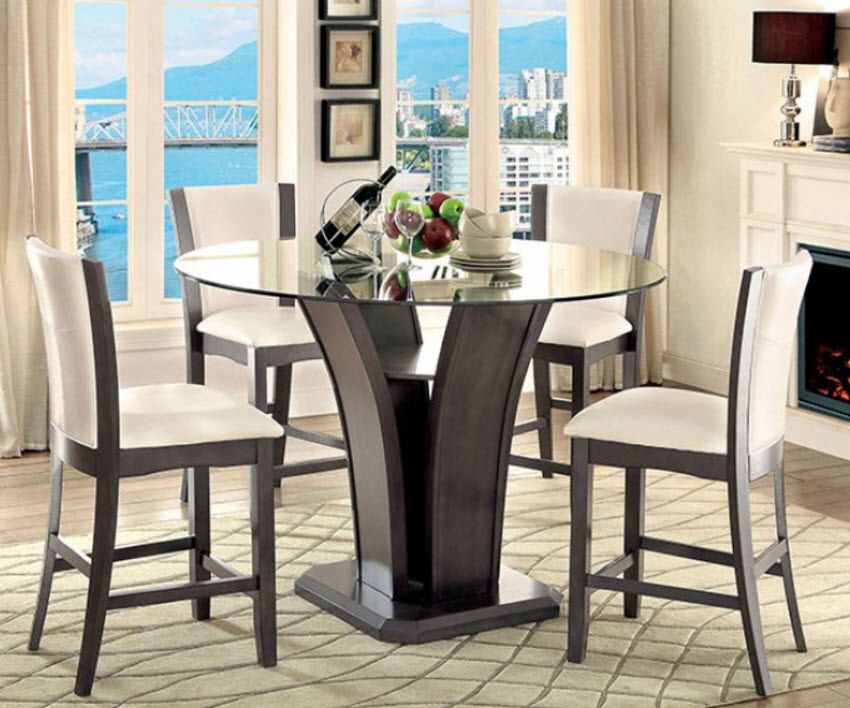 Manhattan Contemporary Round Counter Height Table