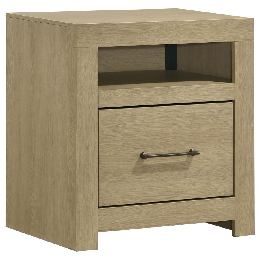 Hendricks Headboard Platform Light Oak Nightstand