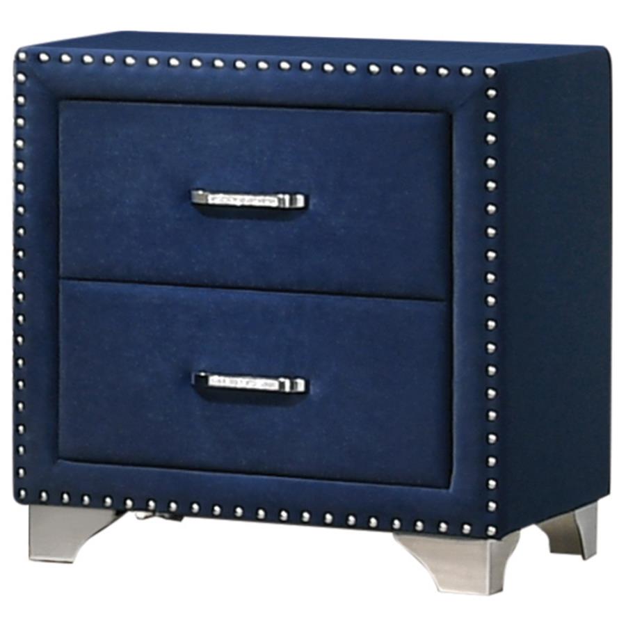 Melody Upholstered 2-drawer Nightstand