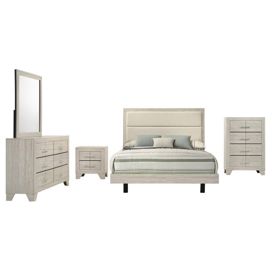 Trenton Modern Rustic Cream Bed