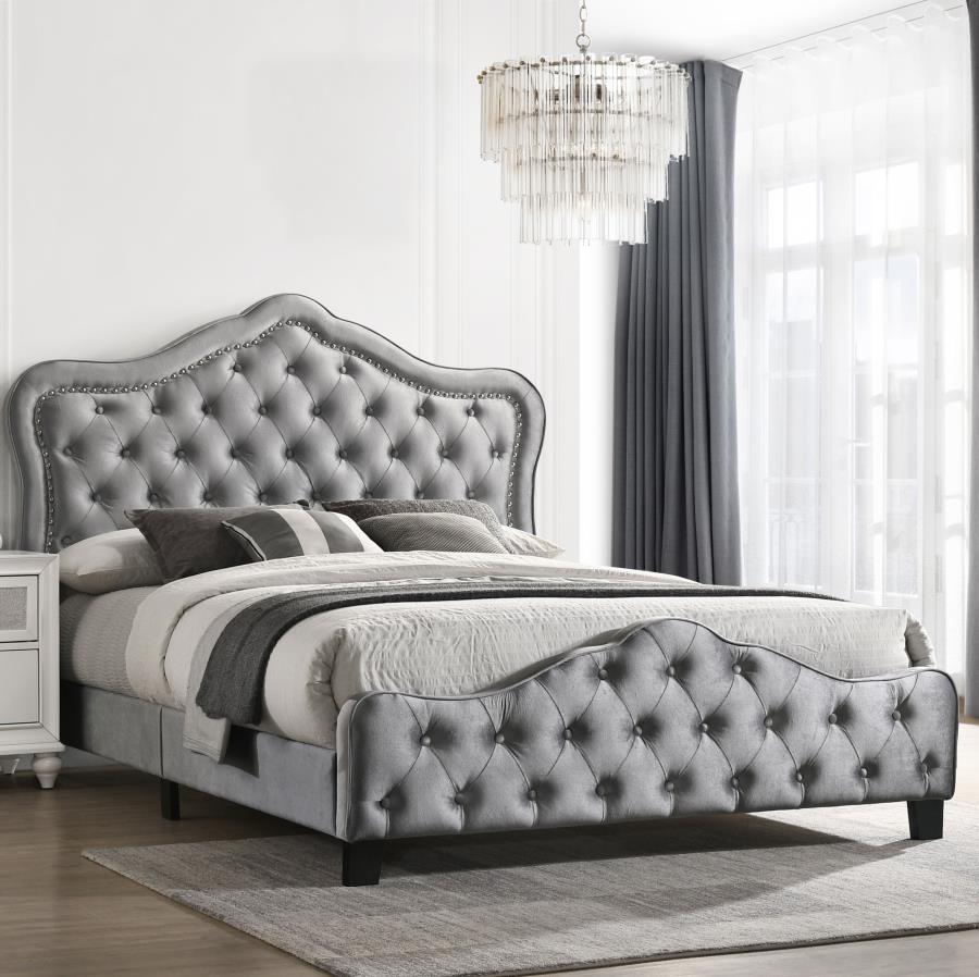 Bella Upholstered Tufted Panel Bed