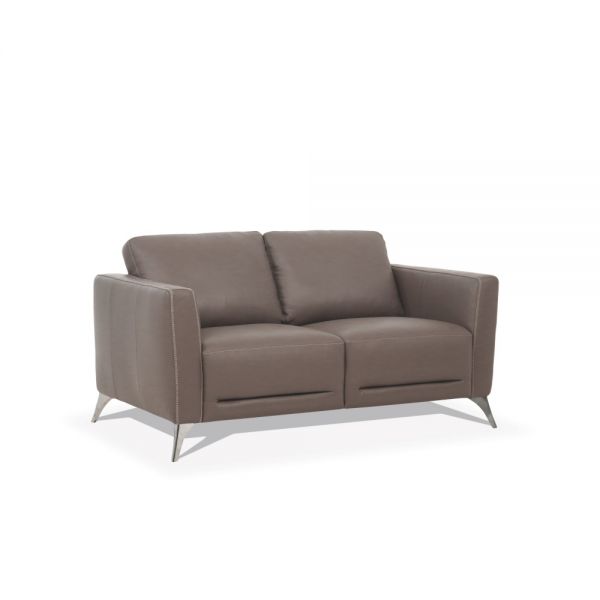 Malaga Contemporary Leather Loveseat