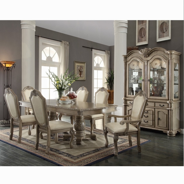 Chateau De Ville Antique White Rectangular Dining Table