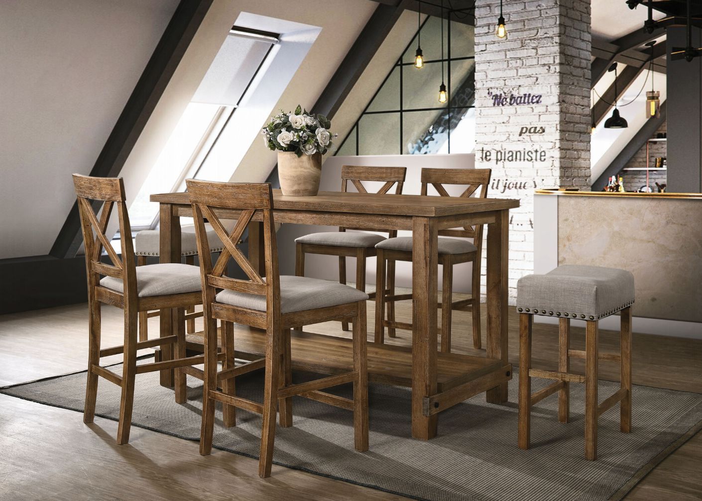 Martha II Rectangular Counter Height Table