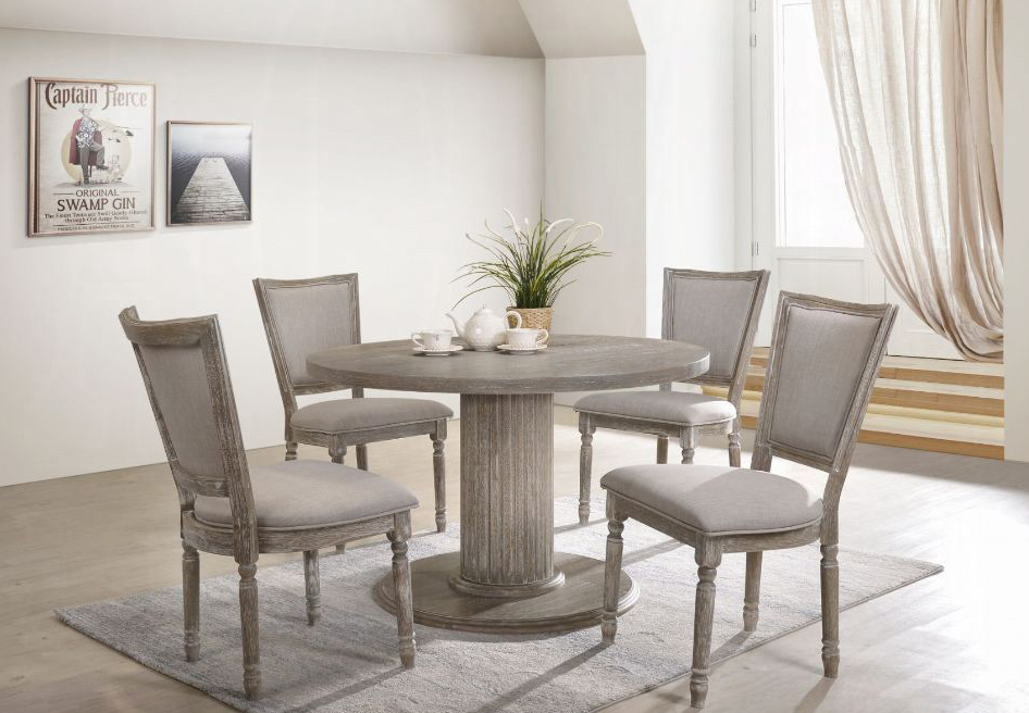 Gabrian Reclaimed Gray Round Dining Table