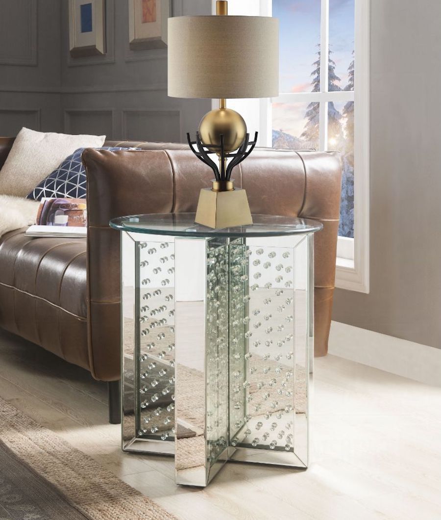 Nysa Faux Crystal End Table