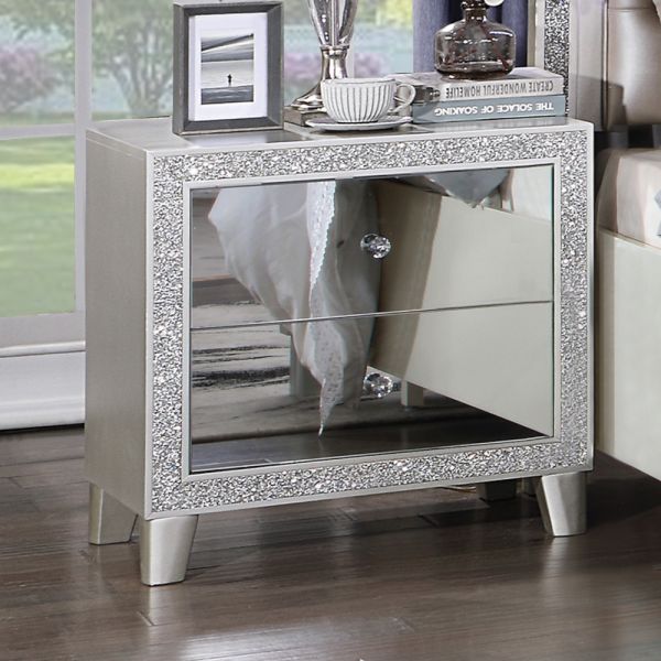Sliverfluff Mirrored Nightstand