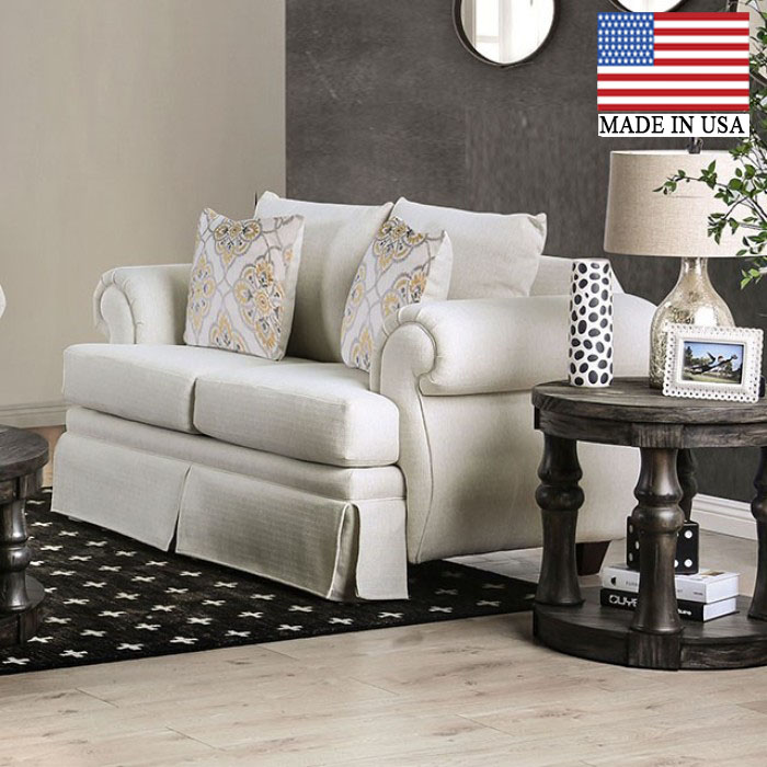 Bergen Flared Arms Upholstered Loveseat