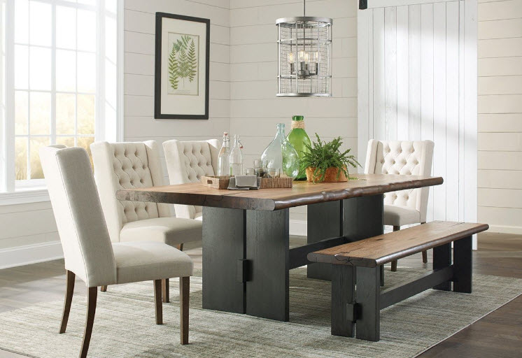 Bexley Live Edge Trestle Dining Table Bexley Live Edge Trestle Dining Table