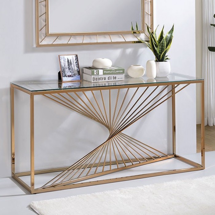 Sherbrooke Gold Metal Legs Sofa Table