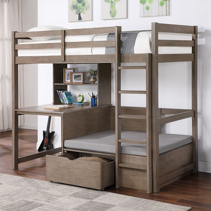 Callistus Twin/Workstation Storage Loft Bed