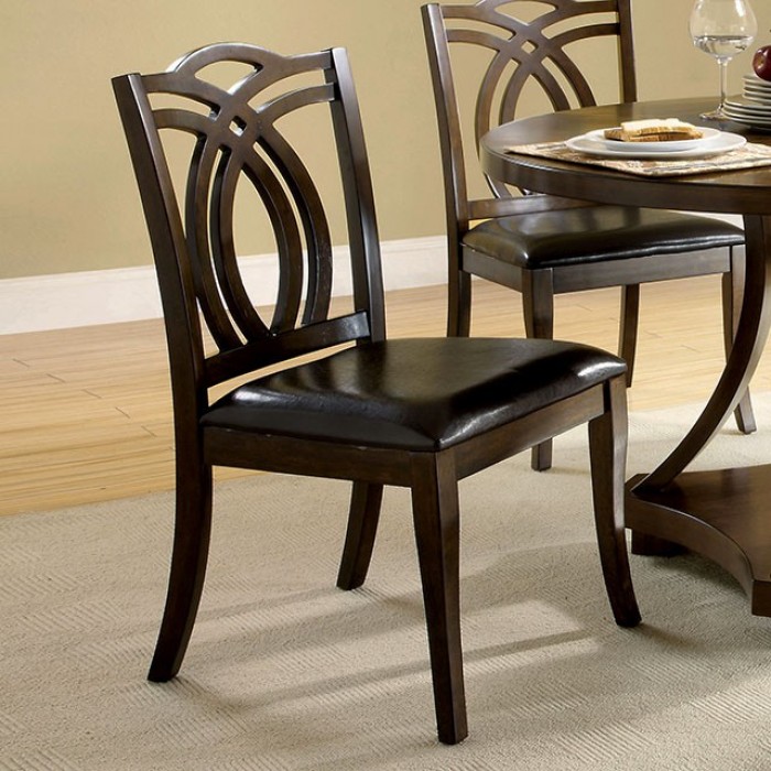 Keukenhof Padded Leatherette Side Chair Set of 2
