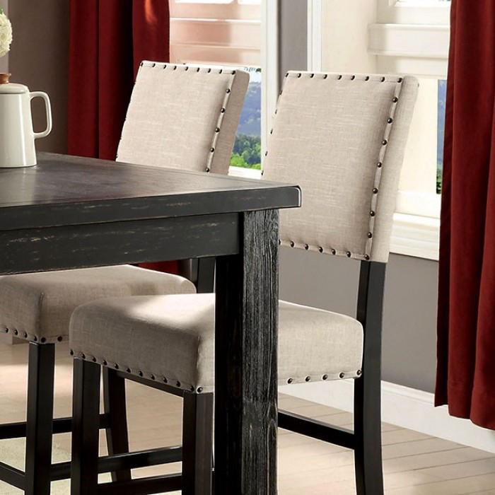 Sania Nailhead Trim Counter Height Chair Set of 2
