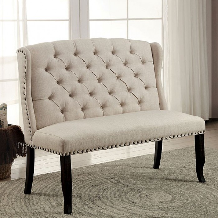 Sania Wingback 3-Seater Love Seat Bench