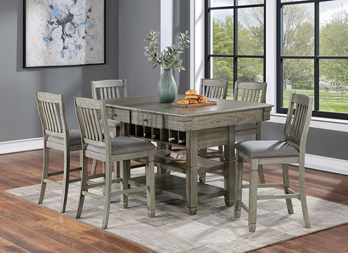 Anaya Wire-Brushed Finish Counter Height Table