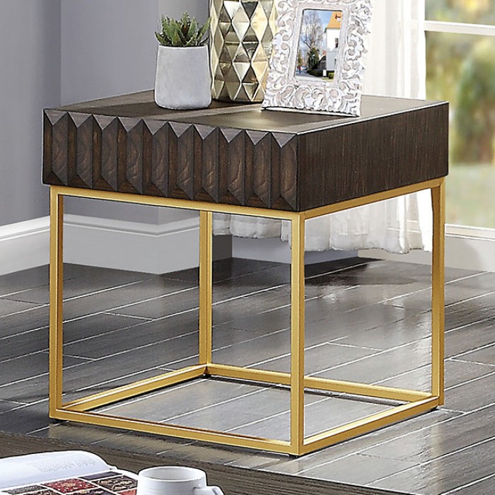 Augsburg Gold Steel Legs End Table