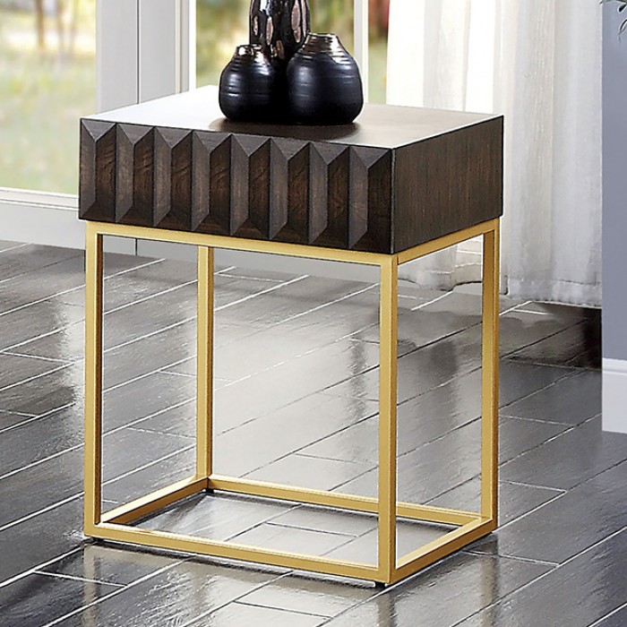 Augsburg Gold Steel Legs Side Table