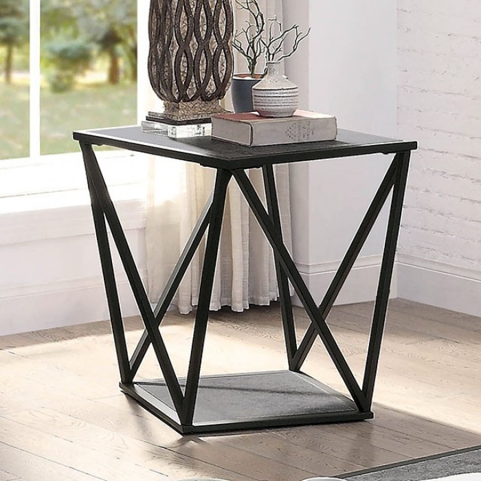 Ciana Contemporary Faux Slate Top End Table
