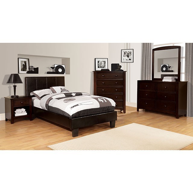 Winn Park Leatherette Fully Upholstered Platform Bed