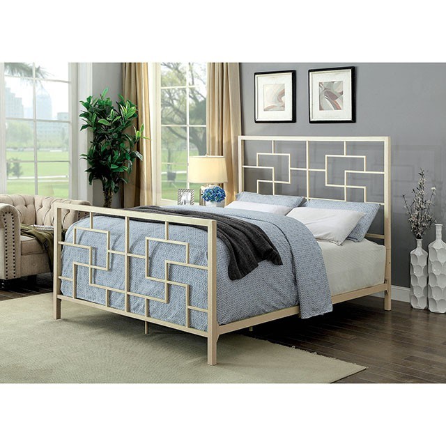 Lala Transitional Style Metal Bed