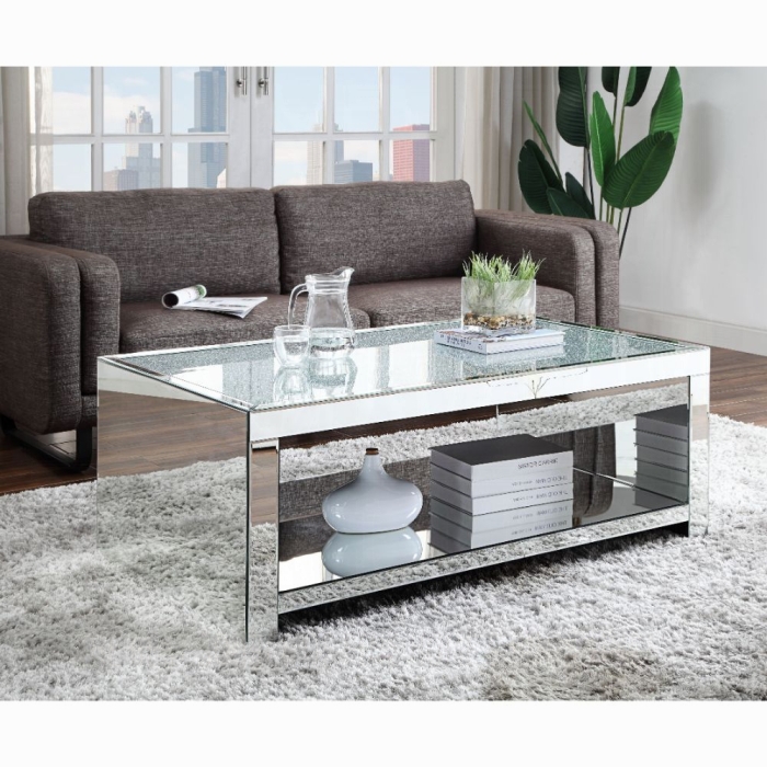 Noralie Fully Mirrored Coffee Table