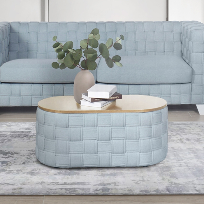 Saree Weaved Style Coffee Table