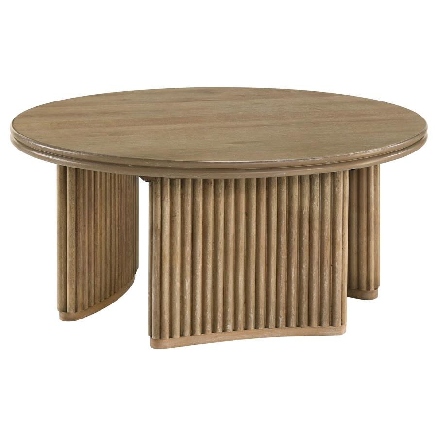 Adina 36-inch Round Wood Coffee Table