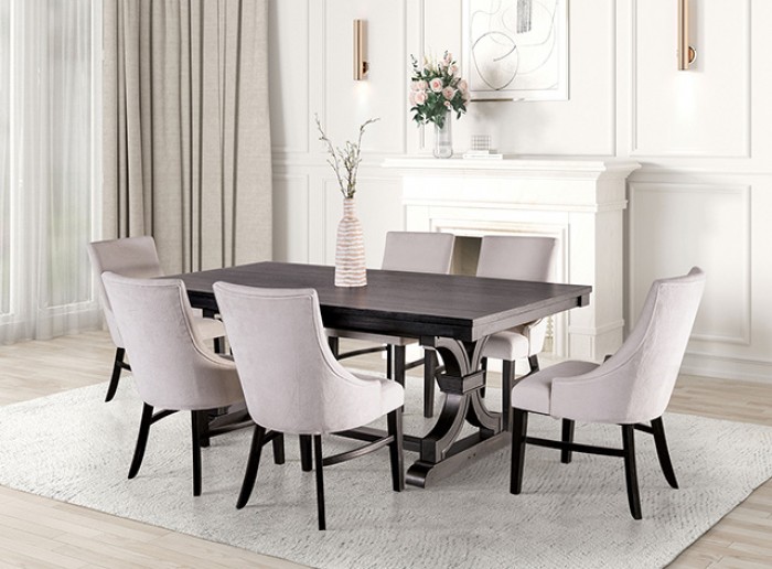 Gosport Transitional Dining Table with Trestle Base