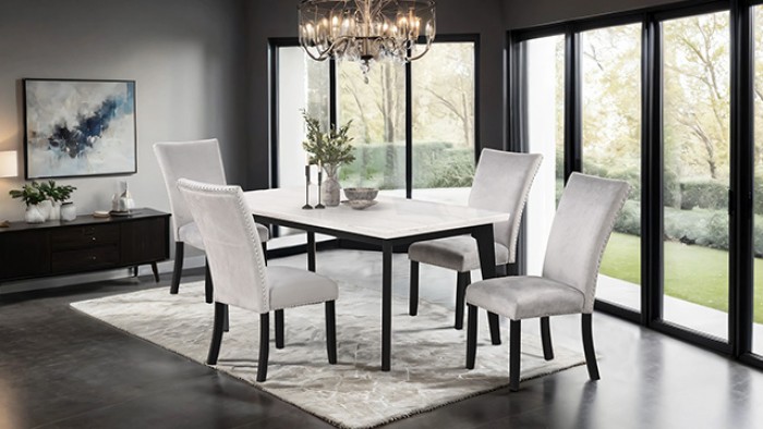 Sabro Marble Table Top Rect Dining Table