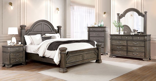 Pamphilos Traditional Bed with Bell-shaped Headboard