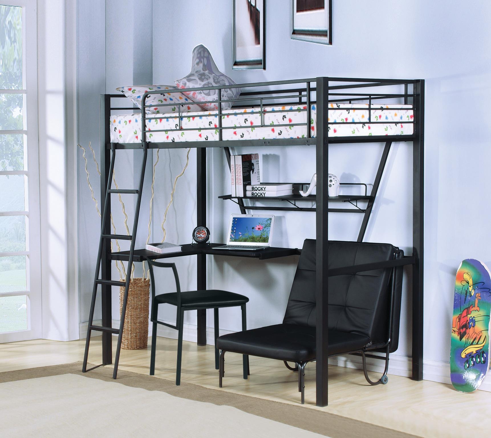 Senon Loft Bed with DeskSlat System