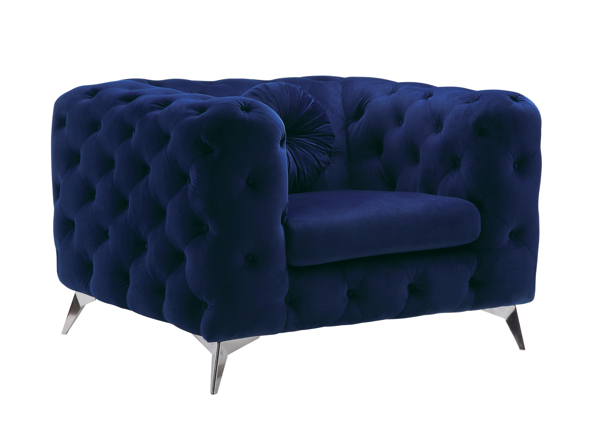 Atronia Vintage Button Tufted Fabric Chair