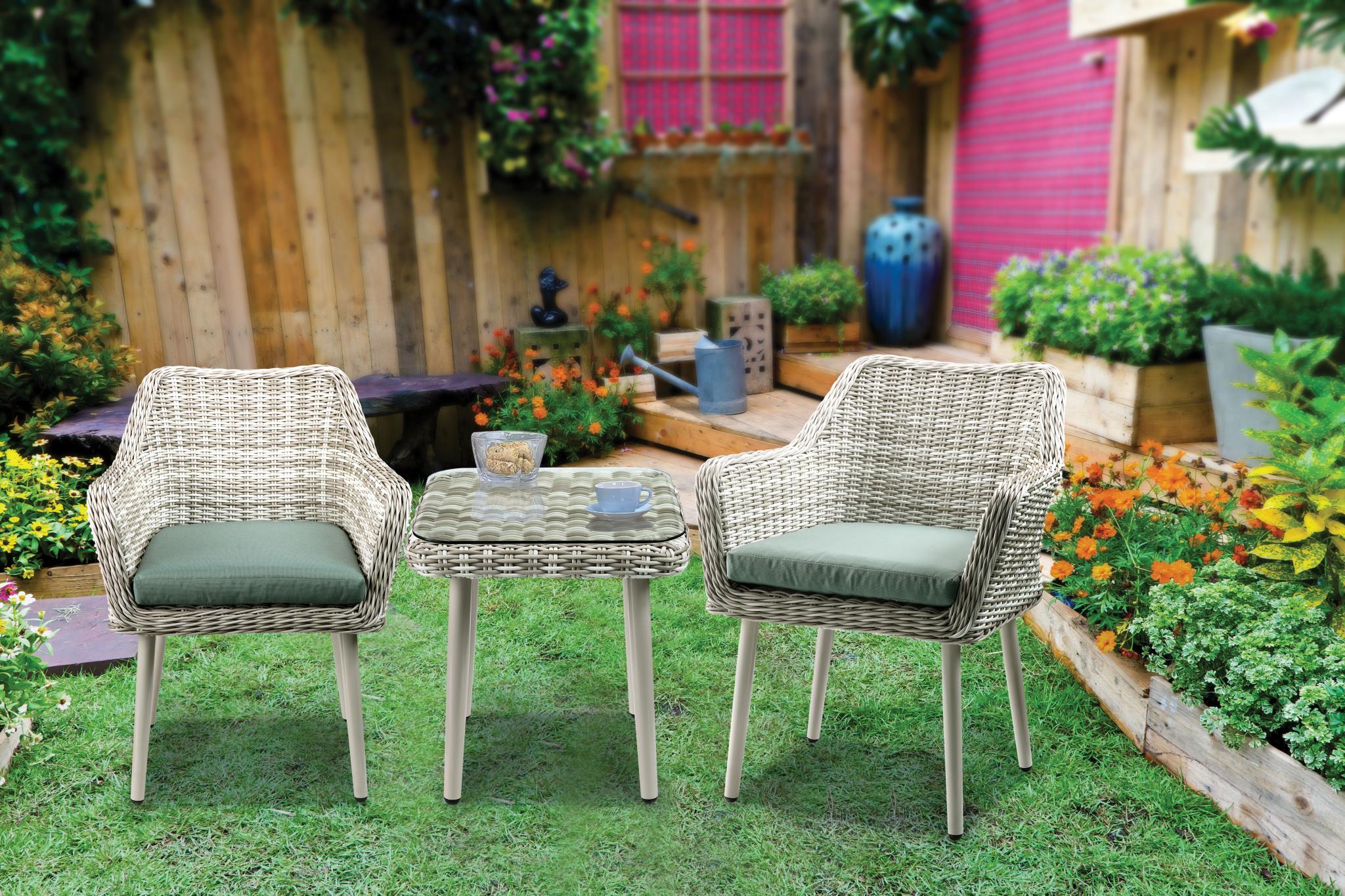 Tashay 3 Piece Pack Patio Bistro Set