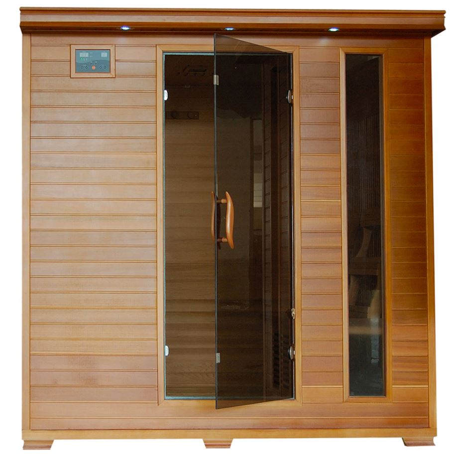 Great Bear 6-Person Cedar Infrared Sauna w/ 10 Carbon Heaters