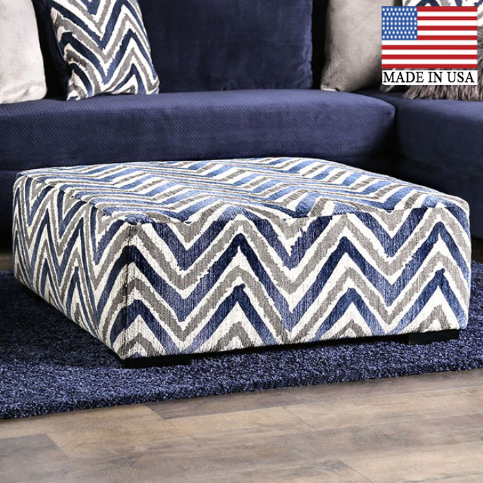 Griswold Zigzag Patterned Ottoman