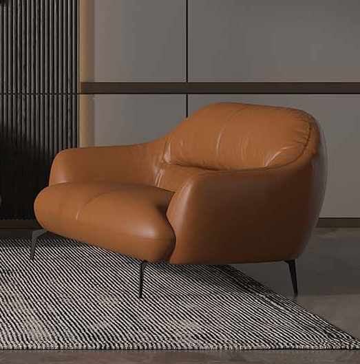 Leonia Genuine Italian Leather Loveseat