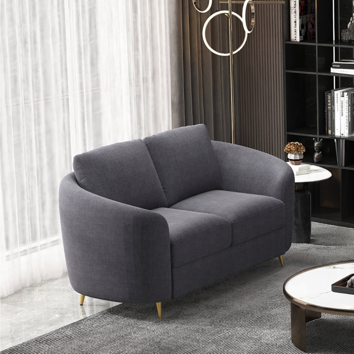 Yuina Slightly Rounded and Slopped Armrests Loveseat